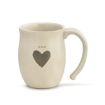 Demdaco Demdaco Warm Heart Ivory Stoneware Mom Heart Mug 16oz