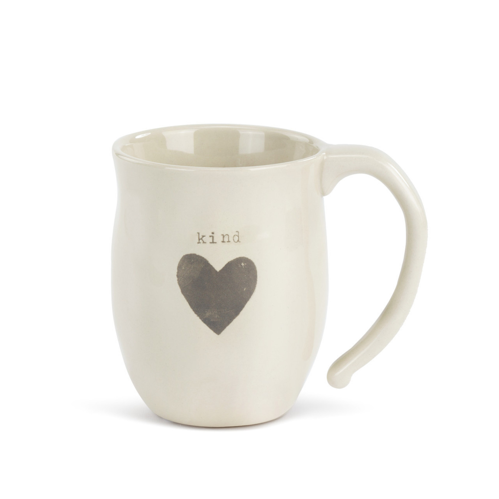 Demdaco Demdaco Warm Heart Ivory Stoneware Kind Heart Mug 16oz