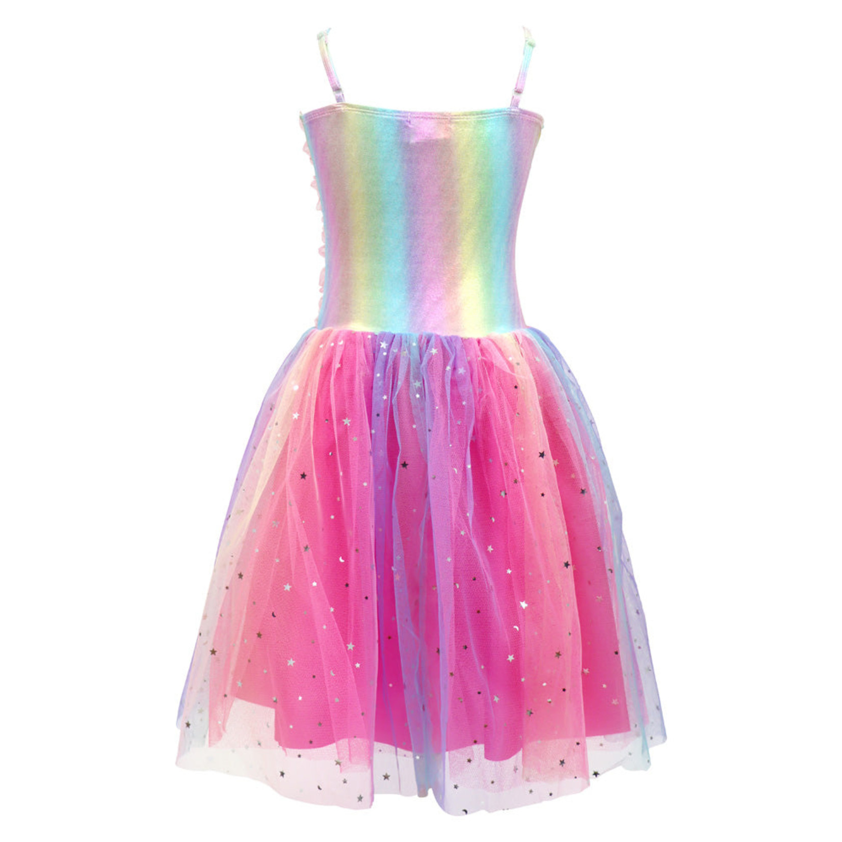 Rainbow 3 layered tulle dress