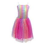 Pink Poppy Rainbow Ruched Sparkle Party Dress (5-6 yrs)