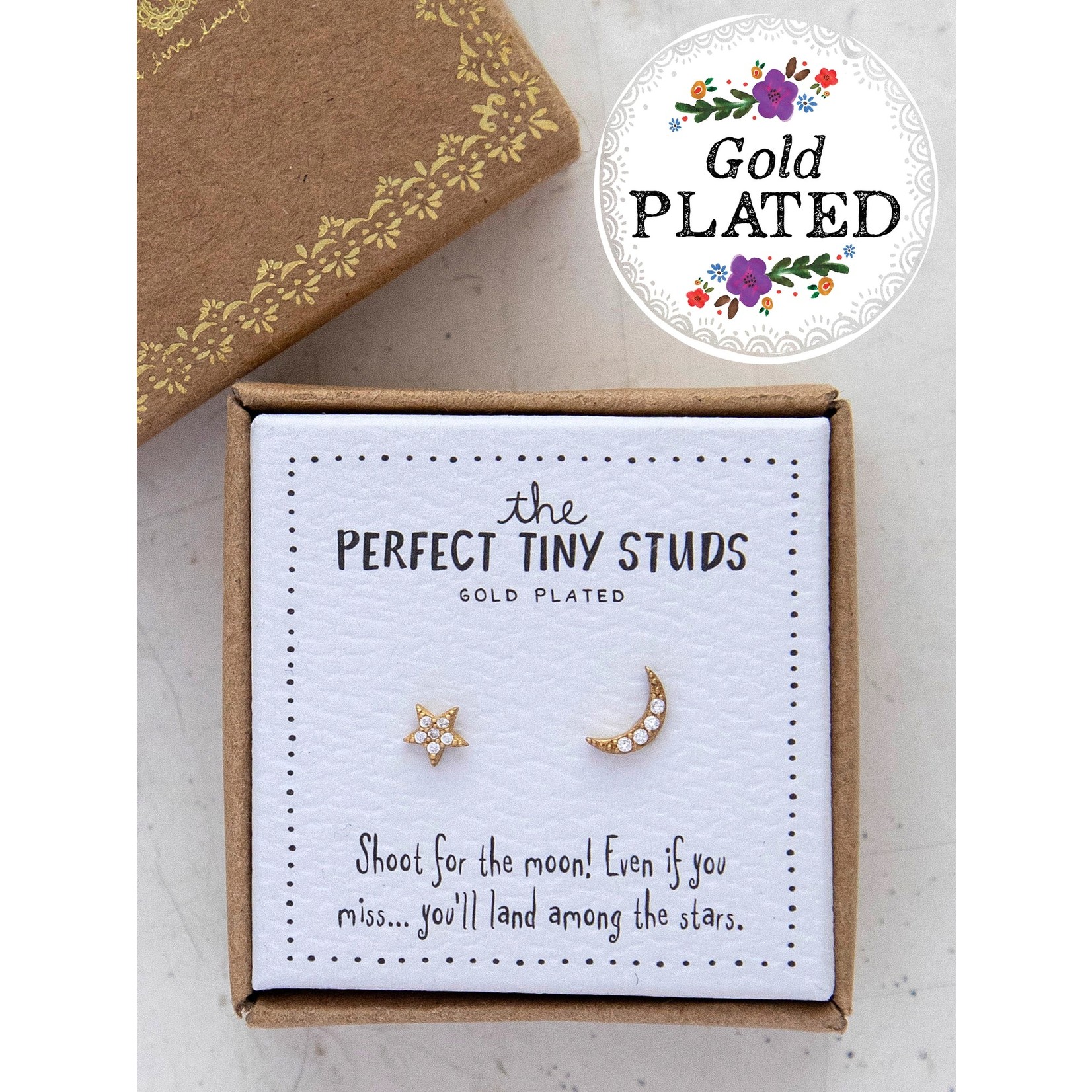 Natural Life Perfect Tiny Star & Moon Stud Earrings