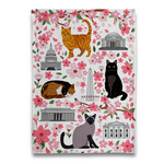 Naked Decor Naked Decor Cherry Blossom Cats Dish Towel
