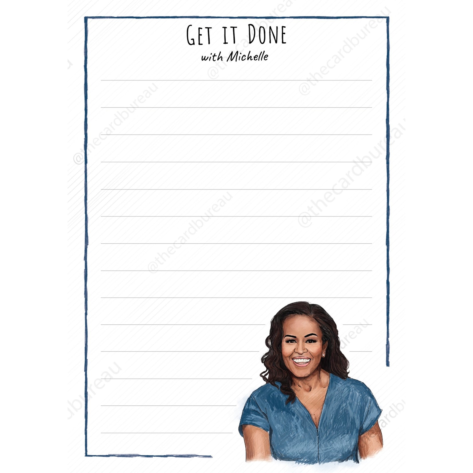 The Card Bureau Michelle Obama Get it Done Notepad
