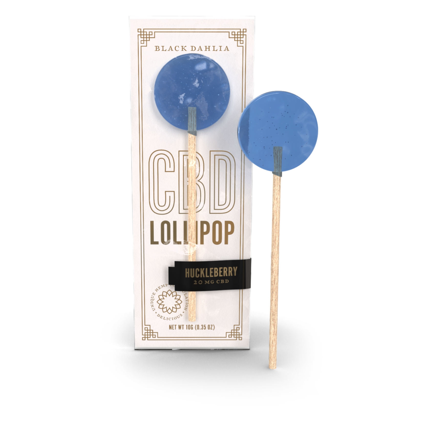 Black Dahlia Huckleberry CBD Lollipops