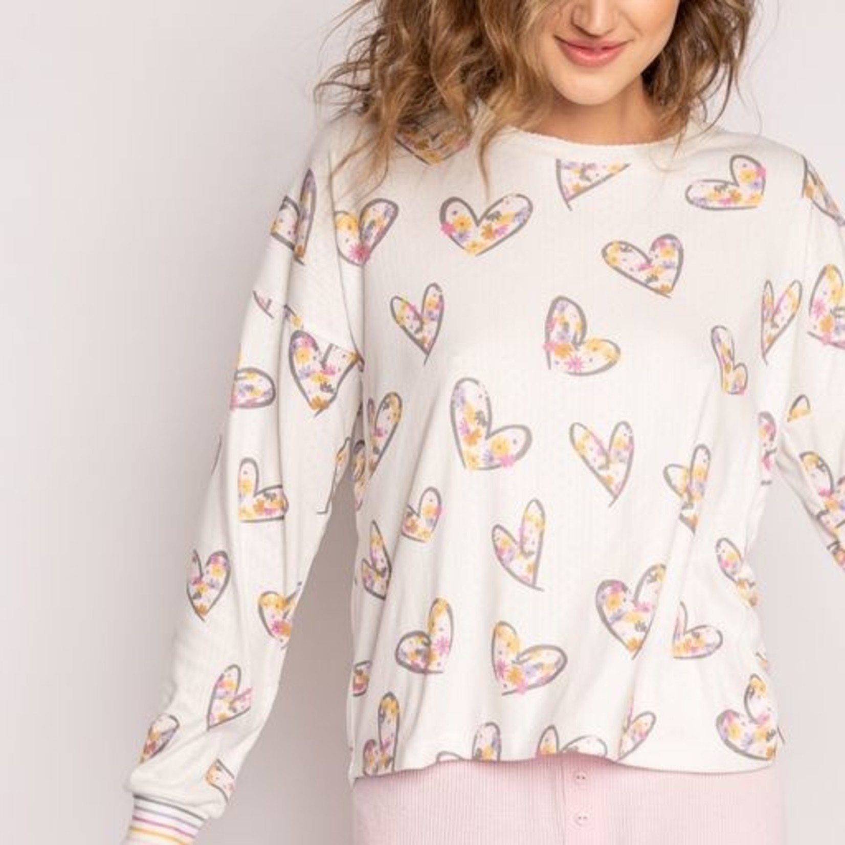 P. J. Salvage P.J. Salvage Long Sleeve Heart of Daisy Top