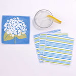 Rockflowerpaper Hydrangea blu Kitchen Reusable Cocktail Napkins (Set of 8)