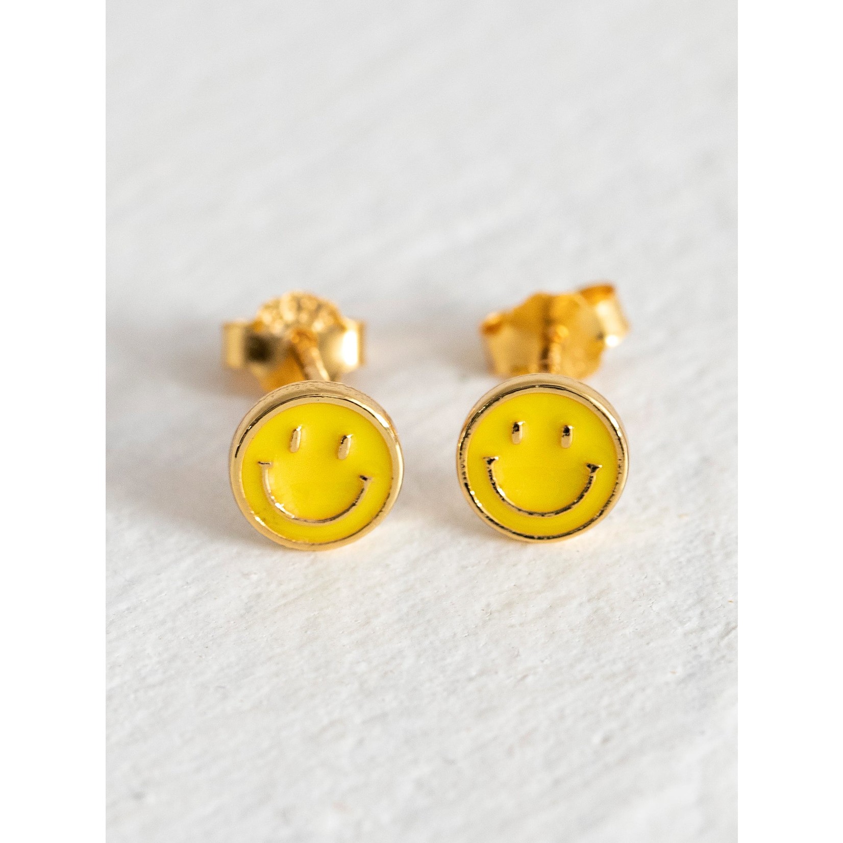 Natural Life Happy Little Stud Earrings - Smiley