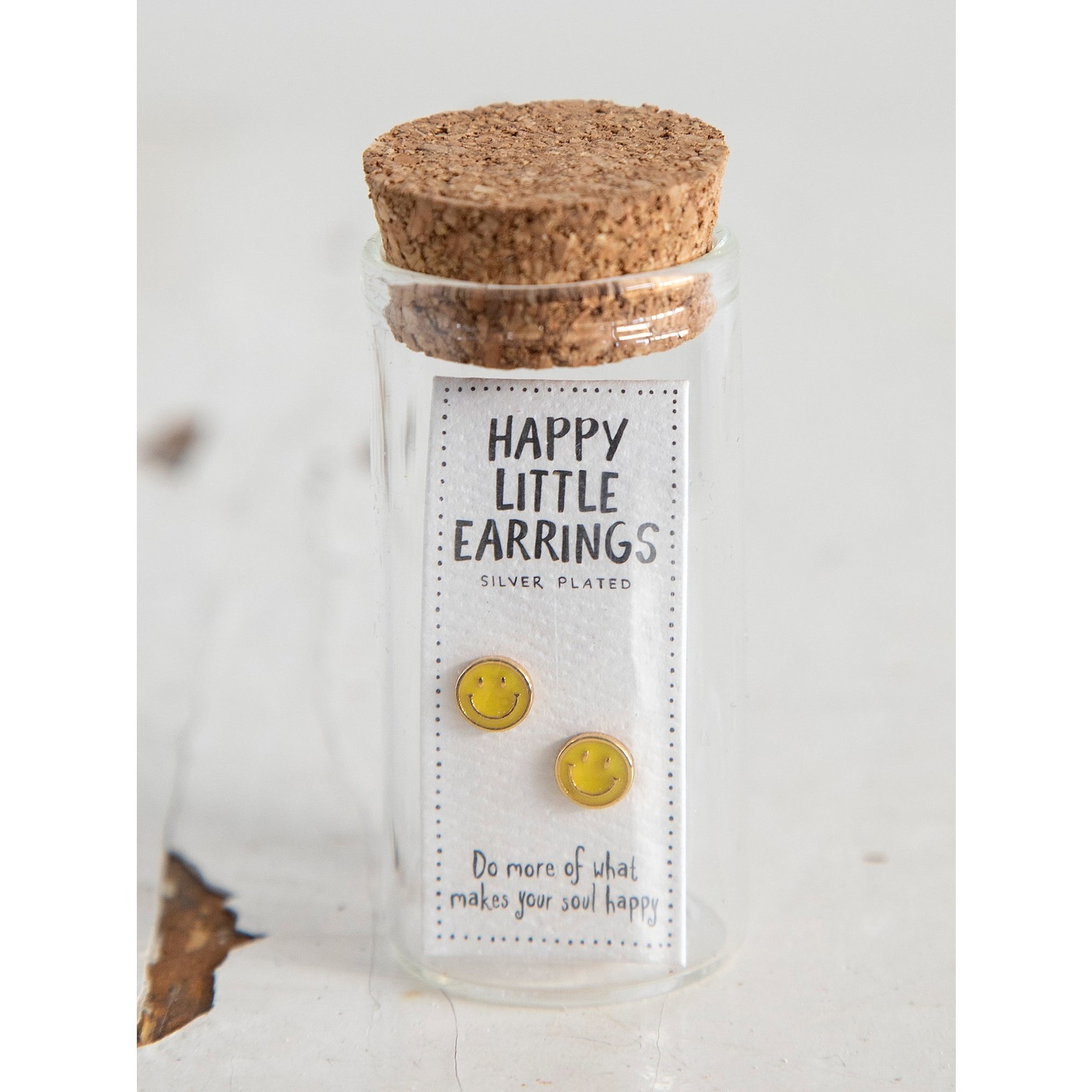 Natural Life Happy Little Stud Earrings - Smiley