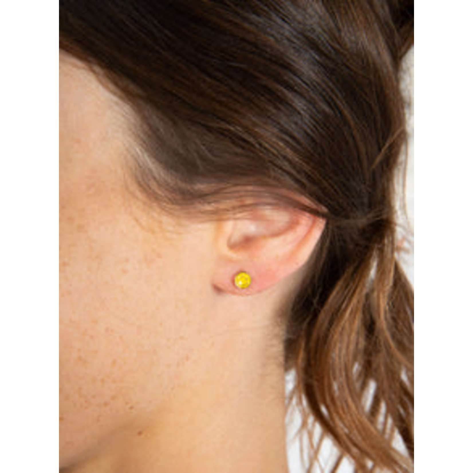 Natural Life Happy Little Stud Earrings - Smiley