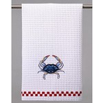 Peking Handicraft Blue Crab Dishtowel