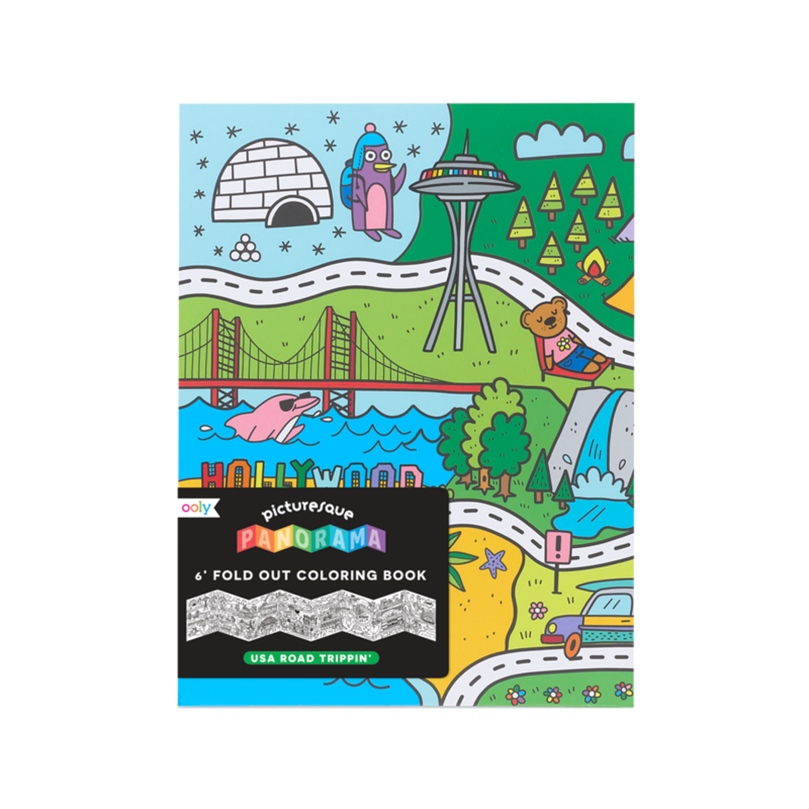 ooly Picturesque Panorama 6 Foot Fold Out Coloring Book