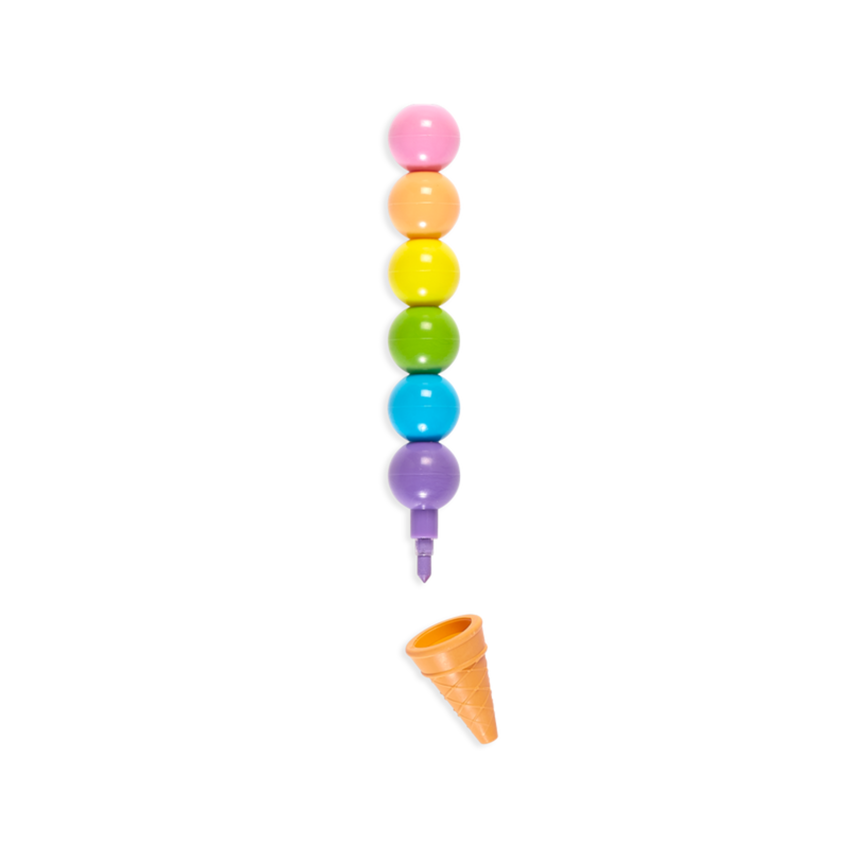 ooly Rainbow Scoops Vanilla Scented Stacking Erasable Crayon