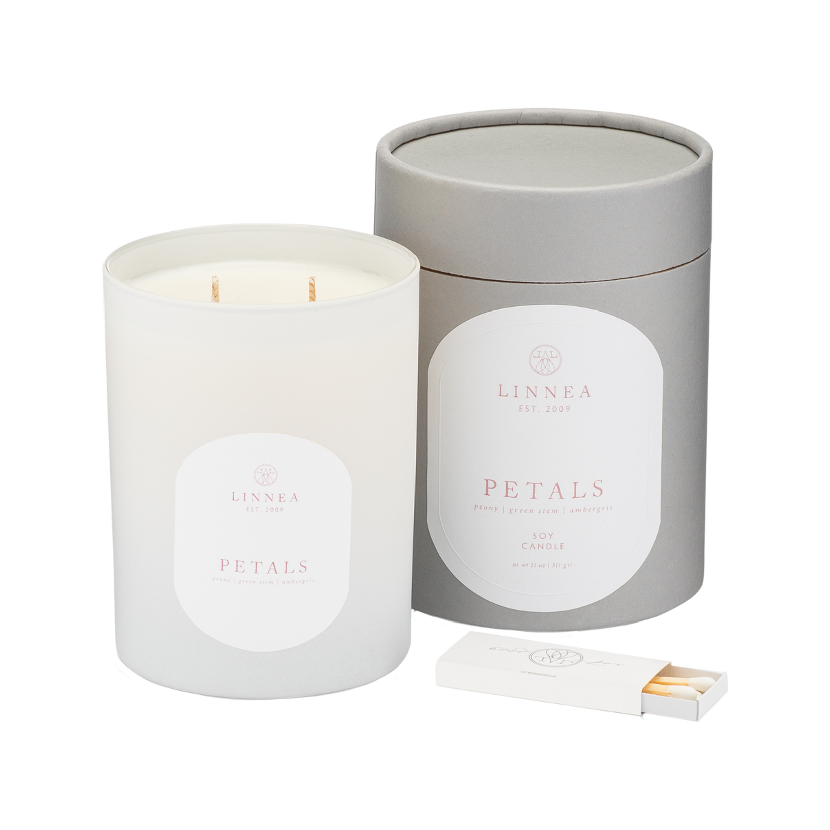 Linnea Petals Two-Wick Candle