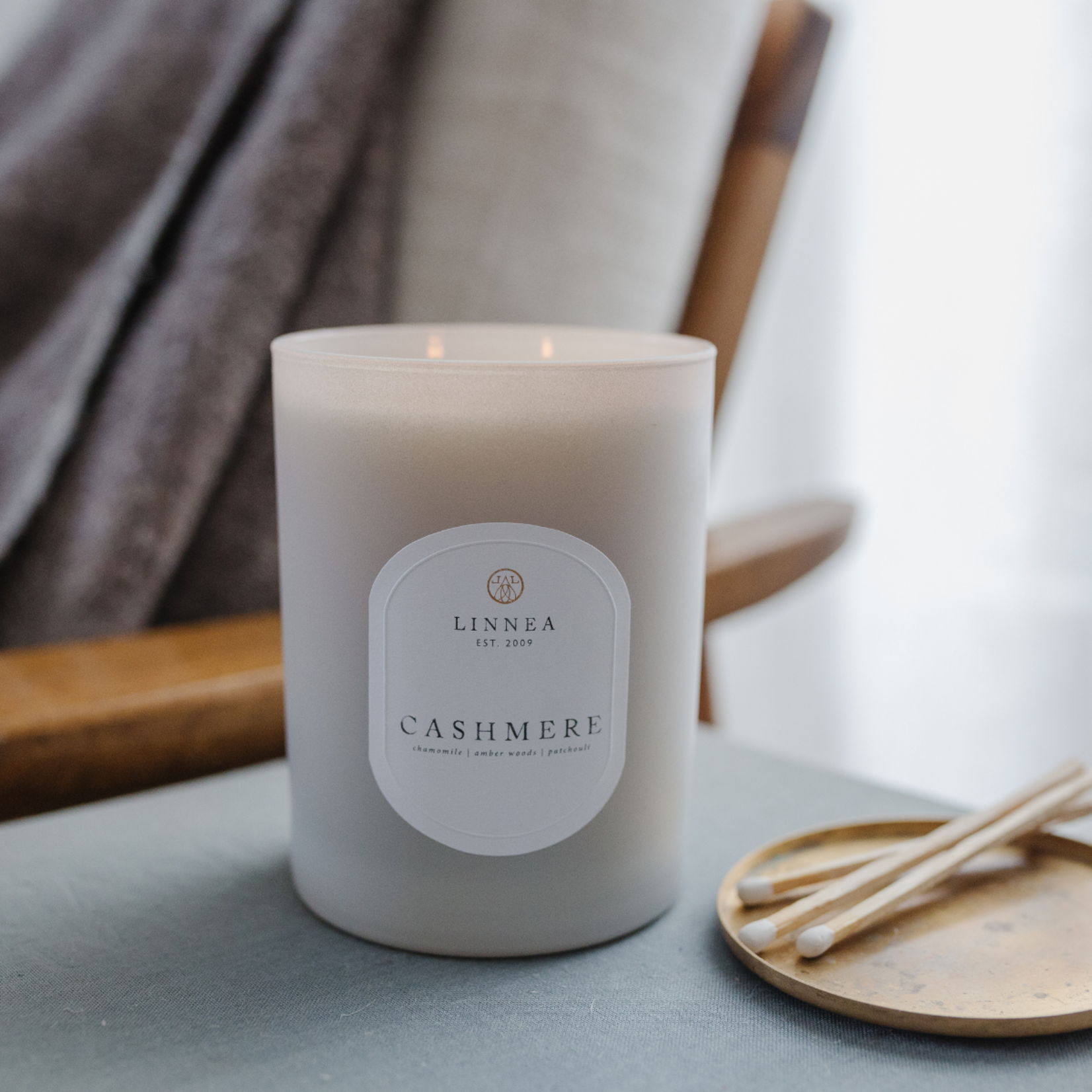 Linnea Cashmere  Two-Wick Candle