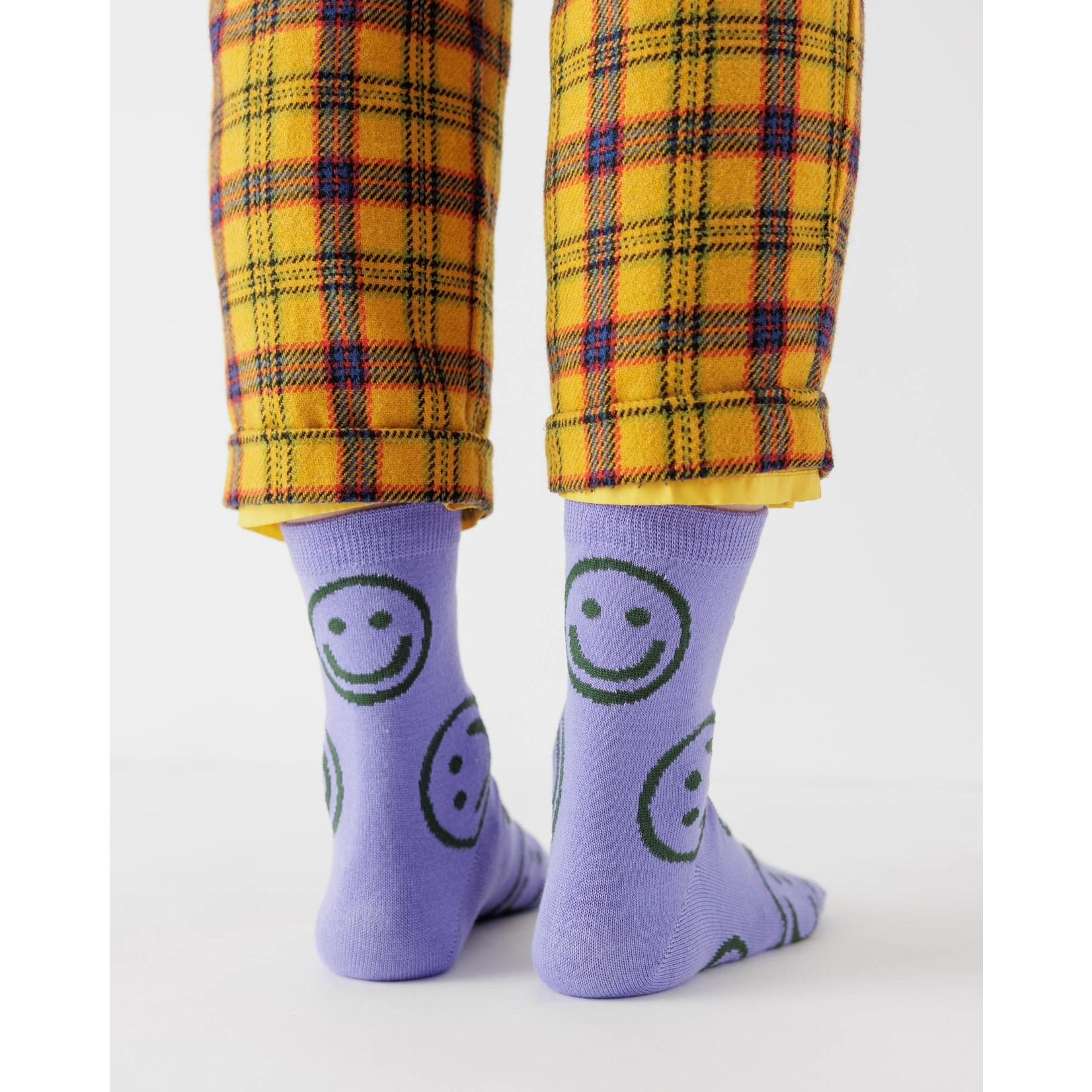BAGGU Baggu Lavender Happy Crew Socks