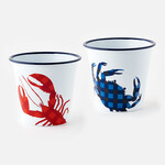 One Hundred 80 degrees Crab & Lobster Enamel Bucket