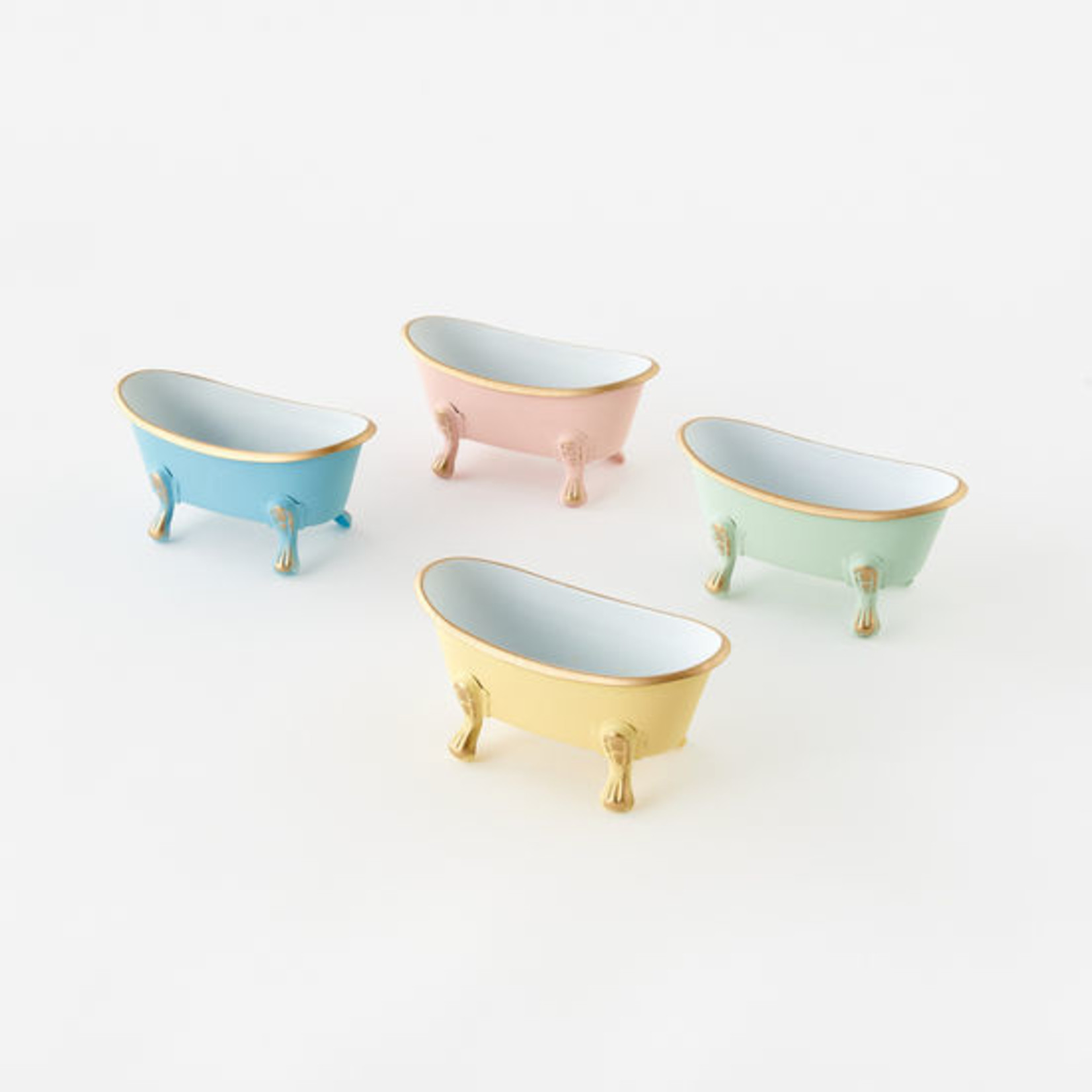 One Hundred 80 degrees Pastel Tub Metal Soap Dishes - 5.5"