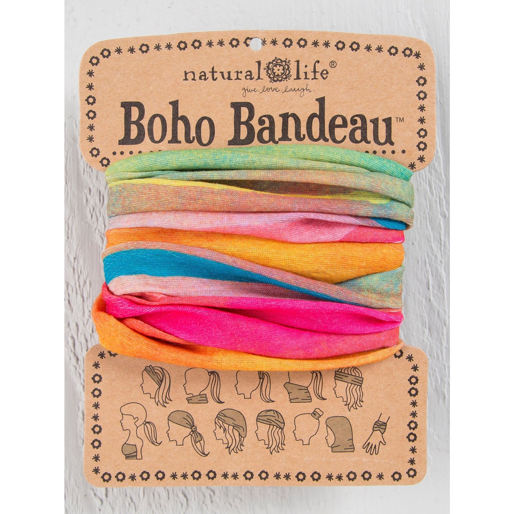 Boho Bandeau Hot Pink Rainbow - The Blue House