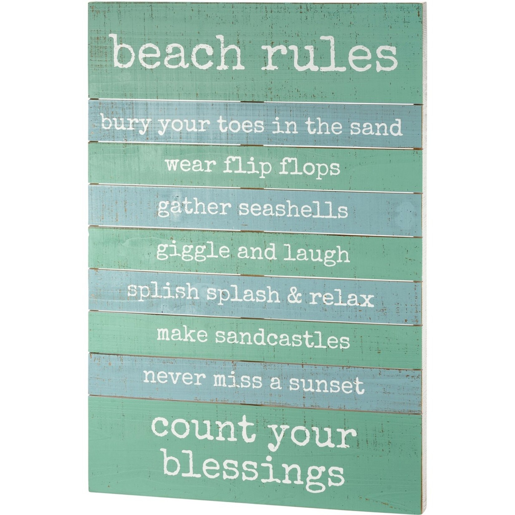 Primitives by Kathy Slat Box Sign-Beach Rules