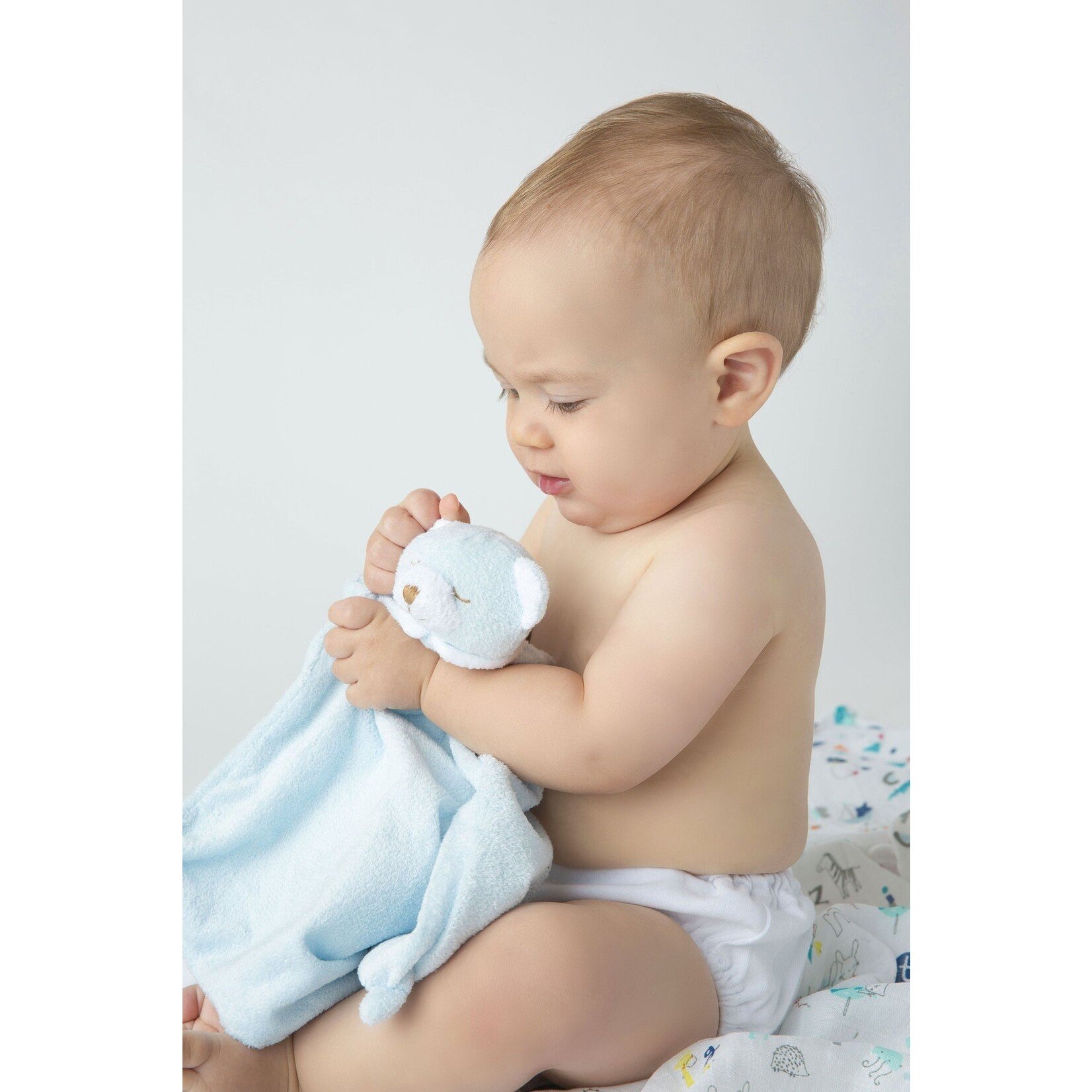Angel Dear Blue Bear Lovie Blanket
