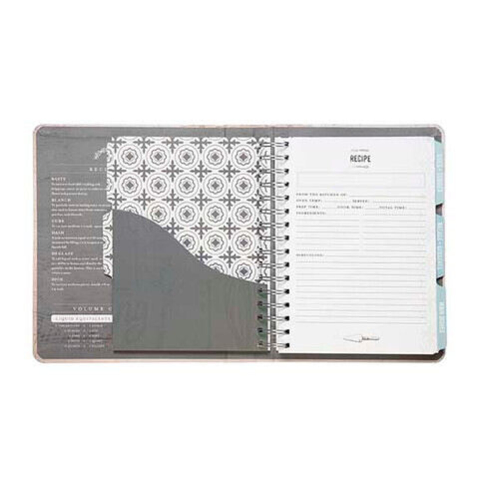 CR Gibson CR. Gibson Kitchen Recipe Notebook