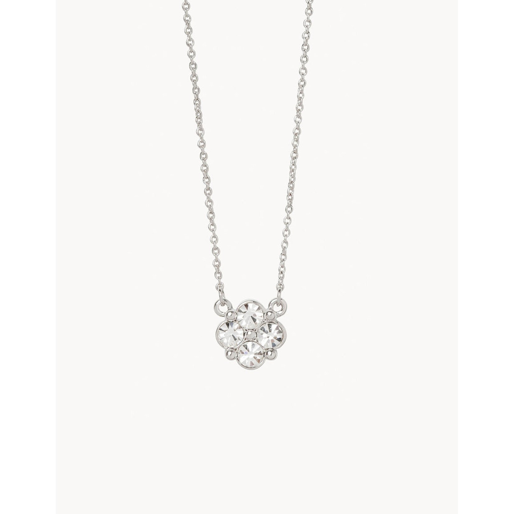 Spartina Spartina Sea La Vie Blessed / Crystal Clover Necklace - Silver