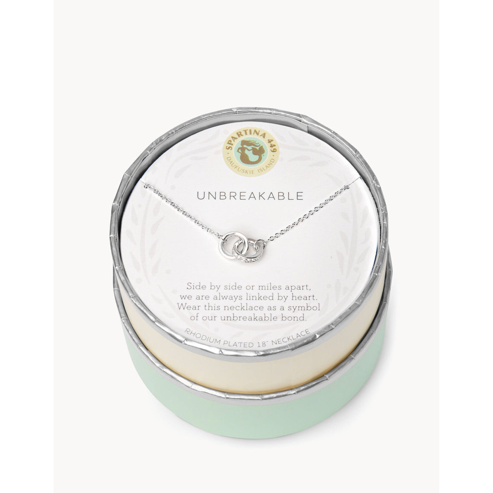 Spartina Spartina Sea La Vie Unbreakable Necklace - Double Rings - Silver