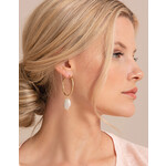 Spartina Spartina Pearl Drop Hoop Earrings Pearl