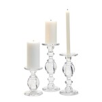 Two's Company High Glass Pedestal Candleholder - lg