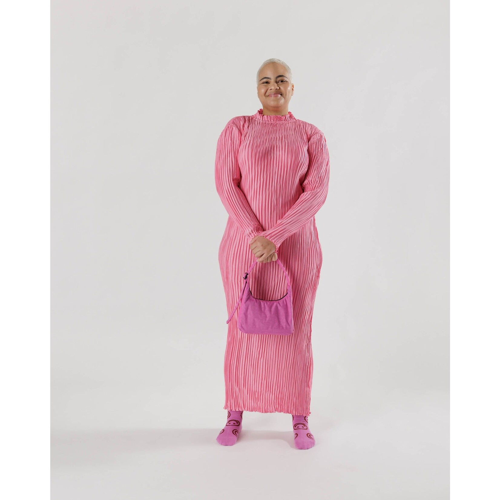BAGGU Baggu Mini Nylon Shoulder Bag Extra Pink