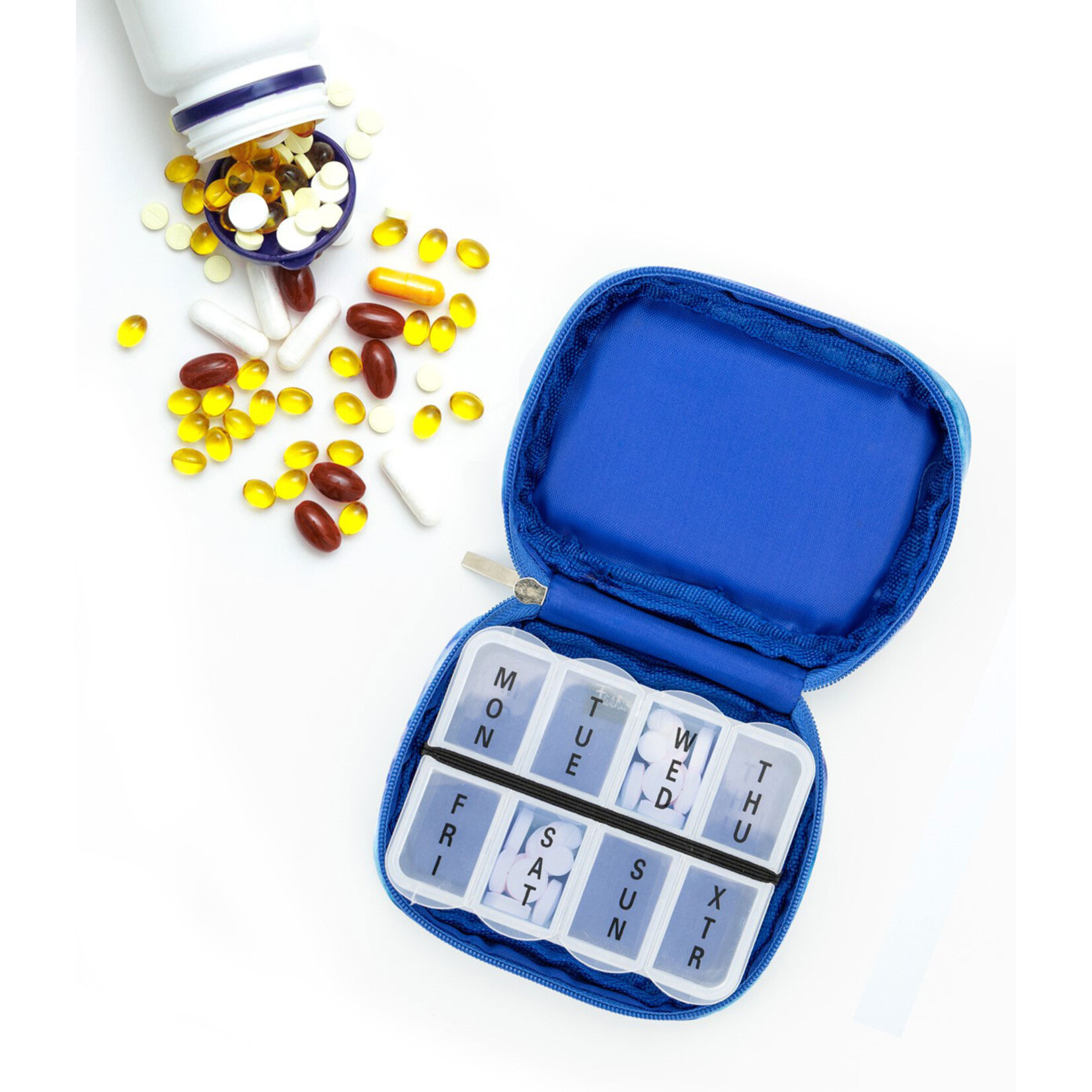 DM Merchandising Wellness Keeper Zippered Pill & Vitamin Case