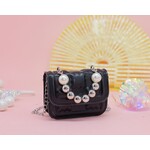 Bewaltz/SASA, Inc Mini Sophie Pearl Crossbody Purse-Black