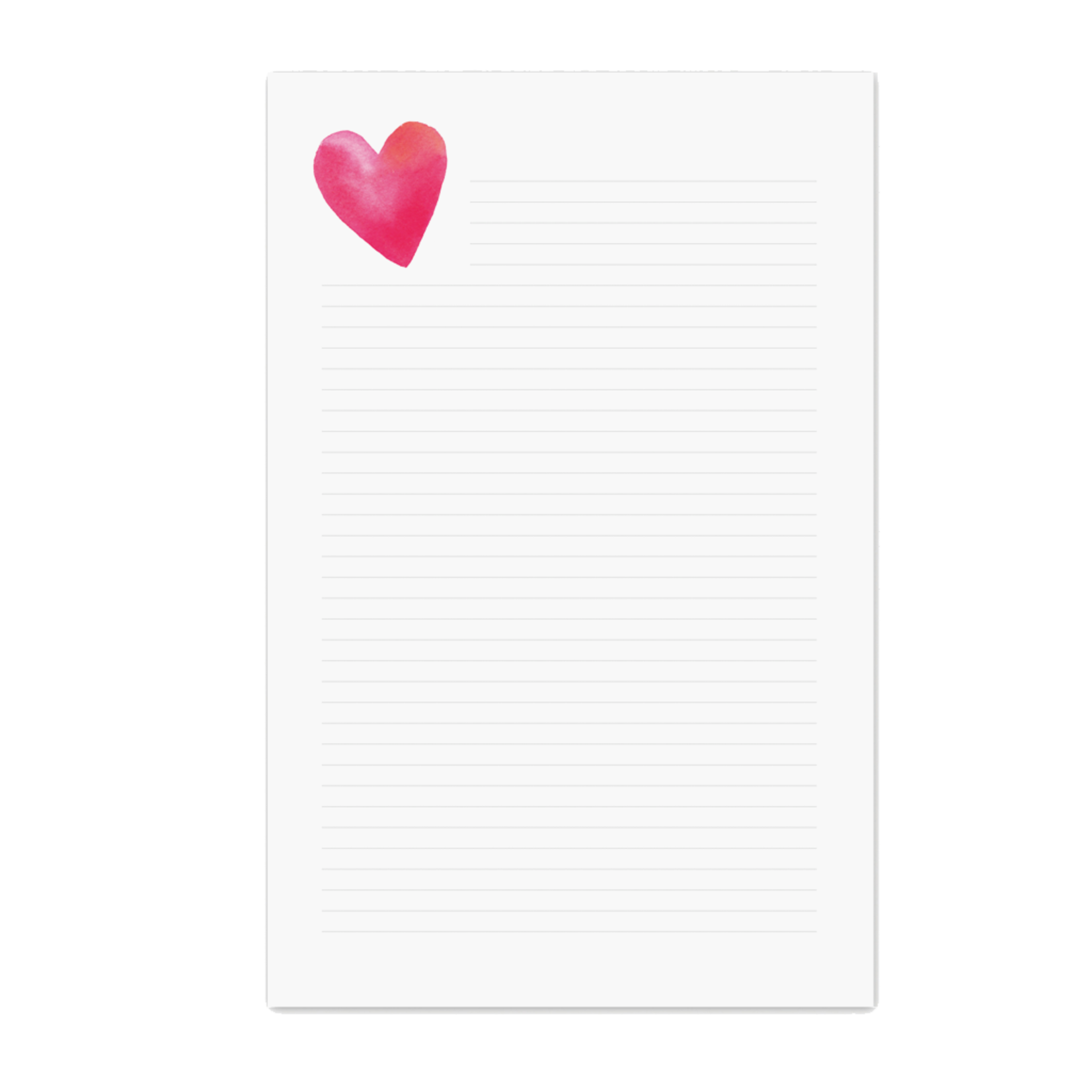 E. Frances Heart Lined Notepad