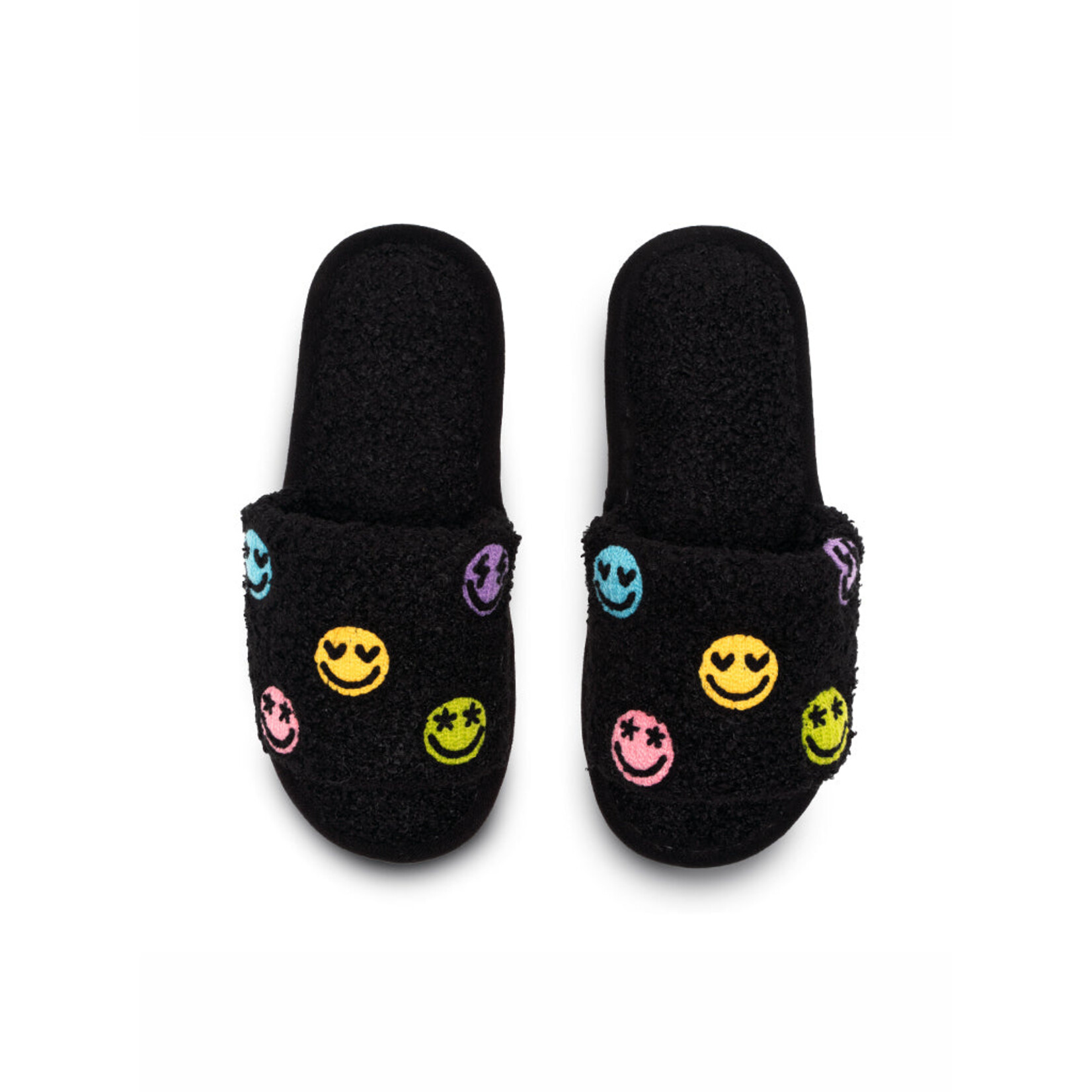 Living Royal Inc Living Royal Black Happy all Over Slides - S/M