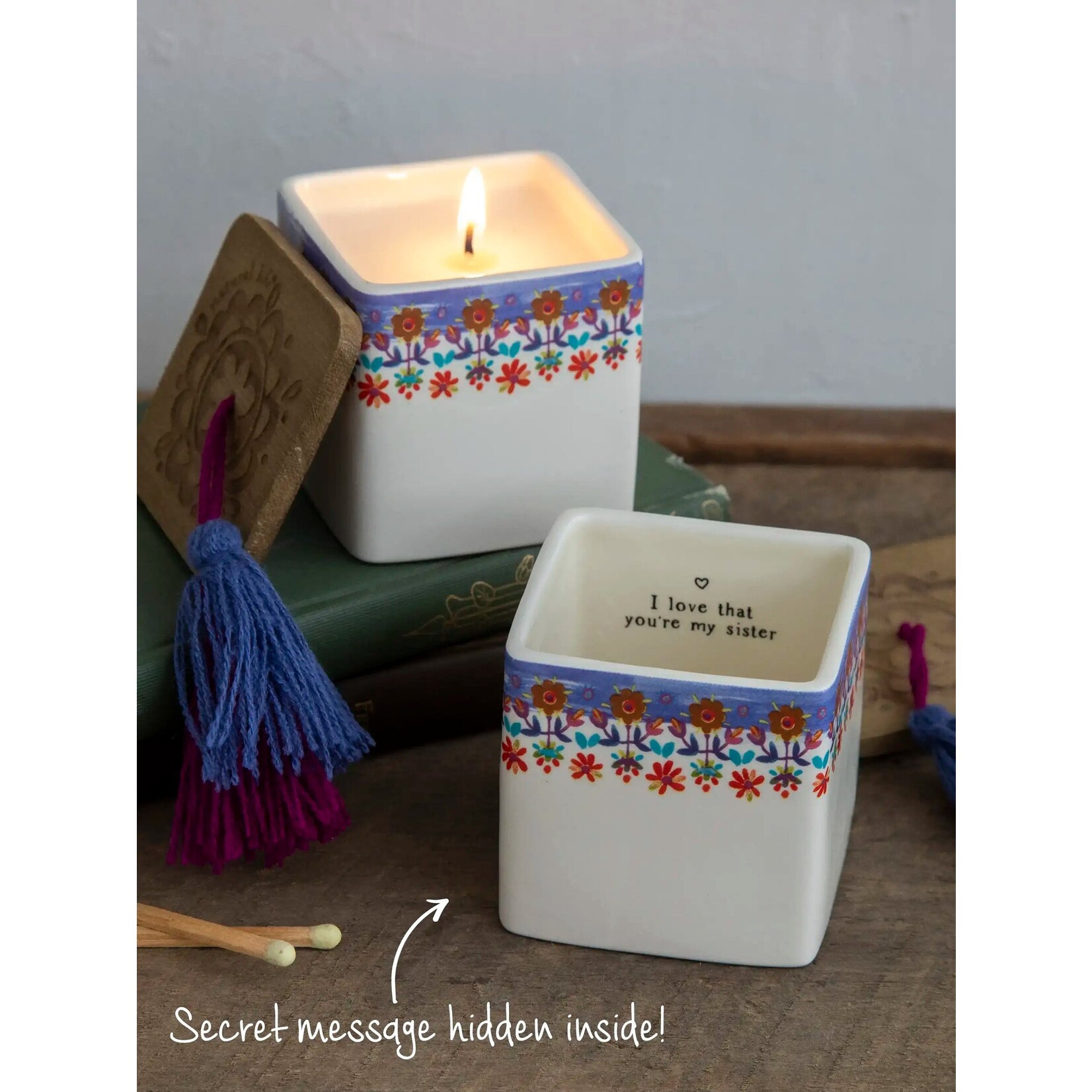 Natural Life Trinket Box Candle - Love My Sister