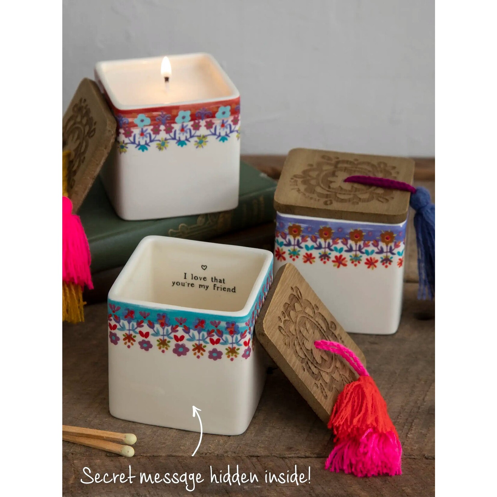Natural Life Trinket Box Candle - Love My Friend