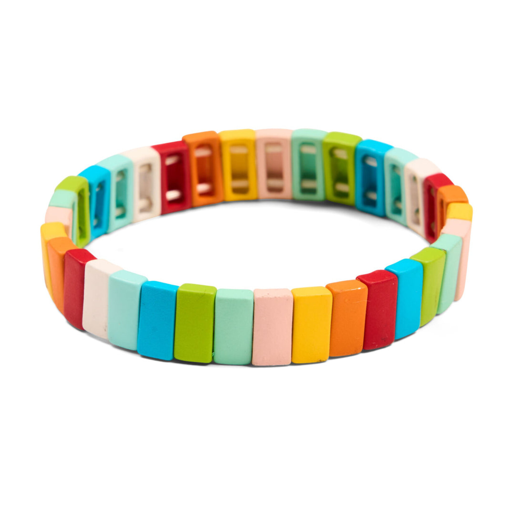 Malibu Sugar Malibu Sugar Brighten My Day Bright Colored Vetitcal Tile Bracelet