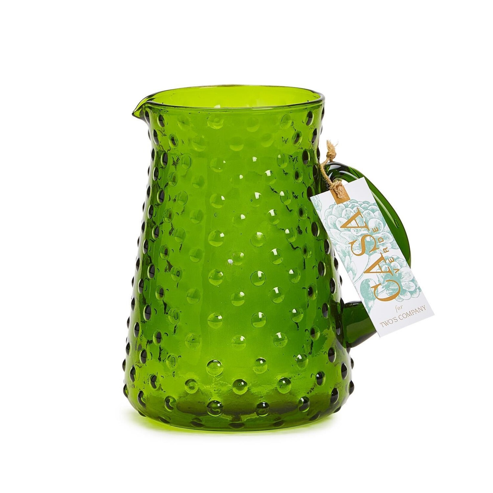 Two's Company Moss Hobnail Jug