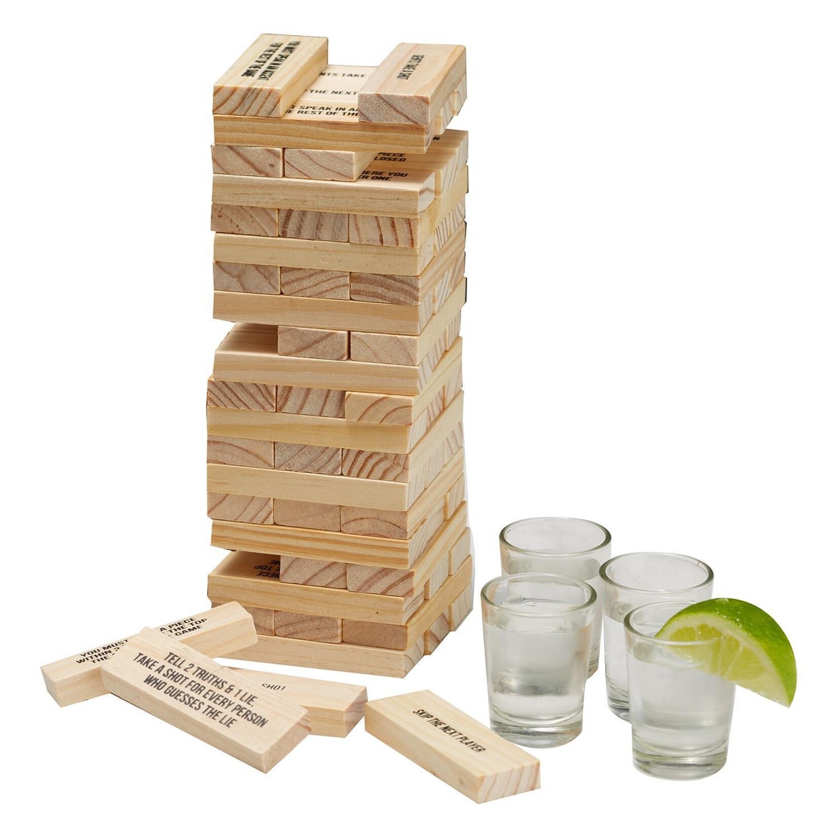 Two's Company Stumbling Block w/Shot Glass