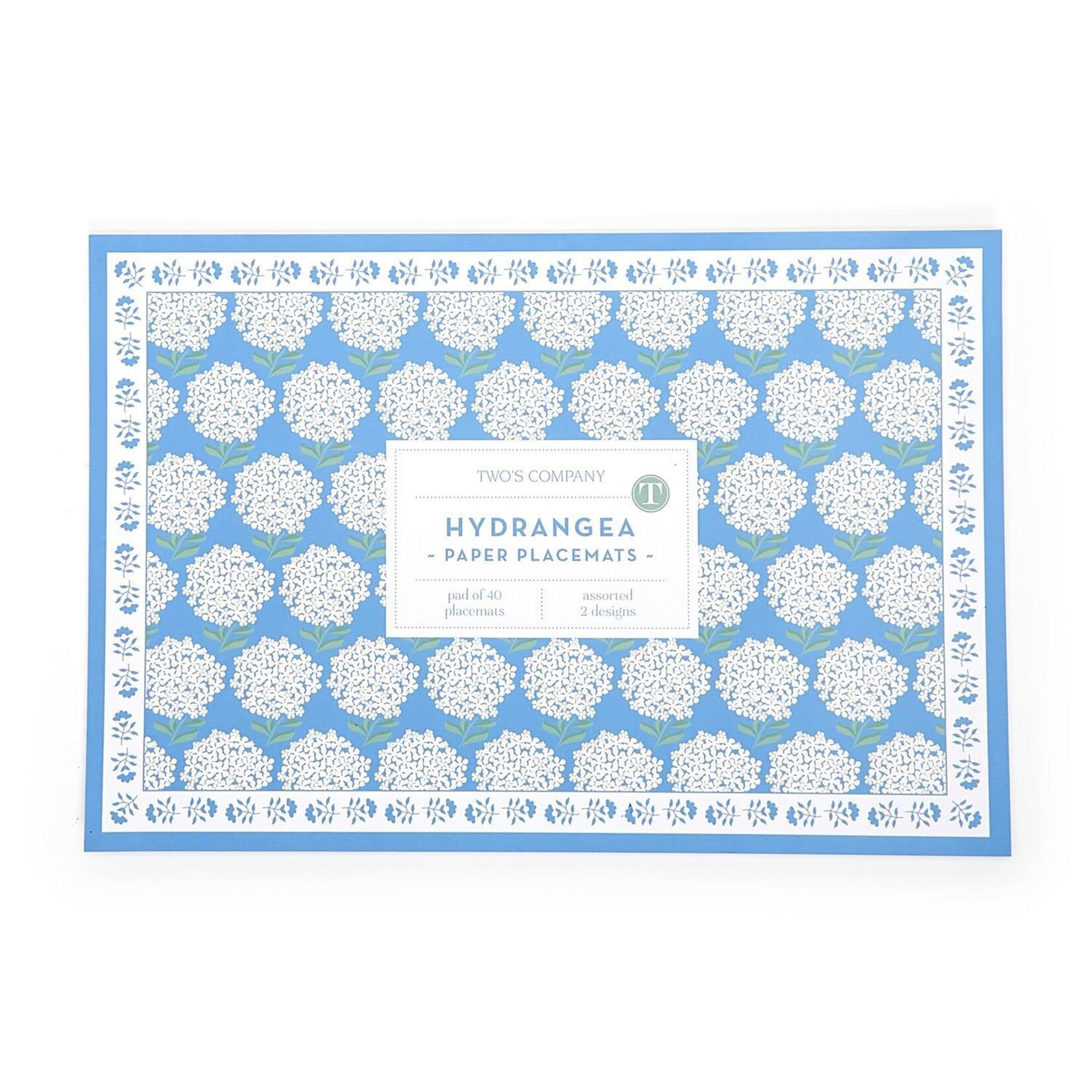 Two's Company Hydrangea Paper Placements Set of 40