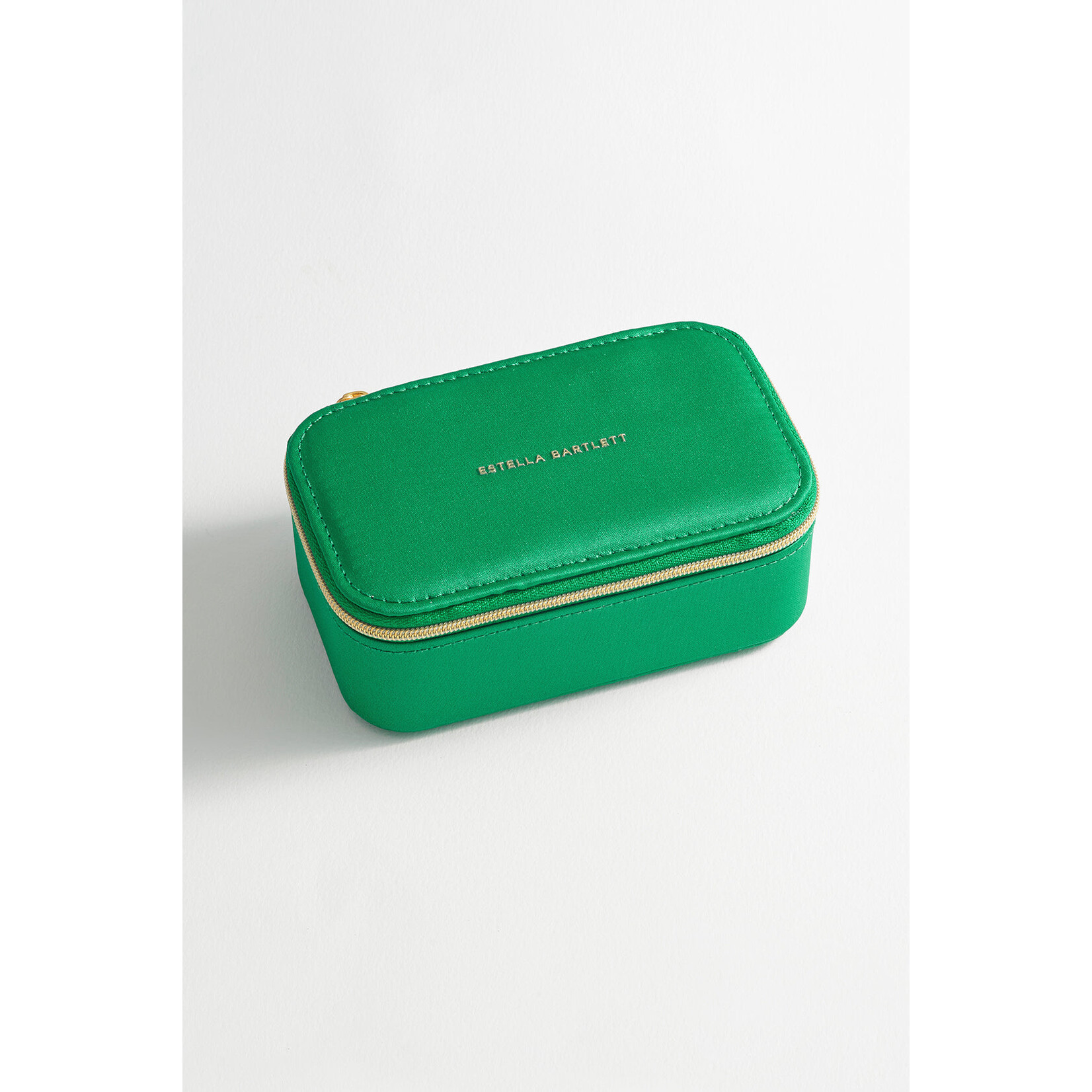 Estella Bartlett Ltd. Estella Bartlett Mini Jewelry Box - Contrast Satin Green