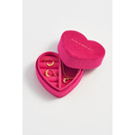 Estella Bartlett Ltd. Estella Bartlett Mini Heart Shaped - Hot Pink Velvet