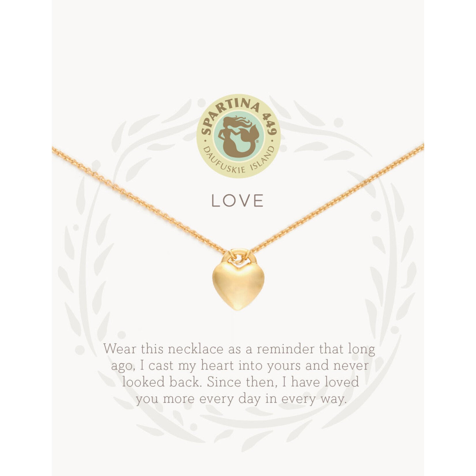 Spartina Sea La Vie Necklace Love/Heart - Gold