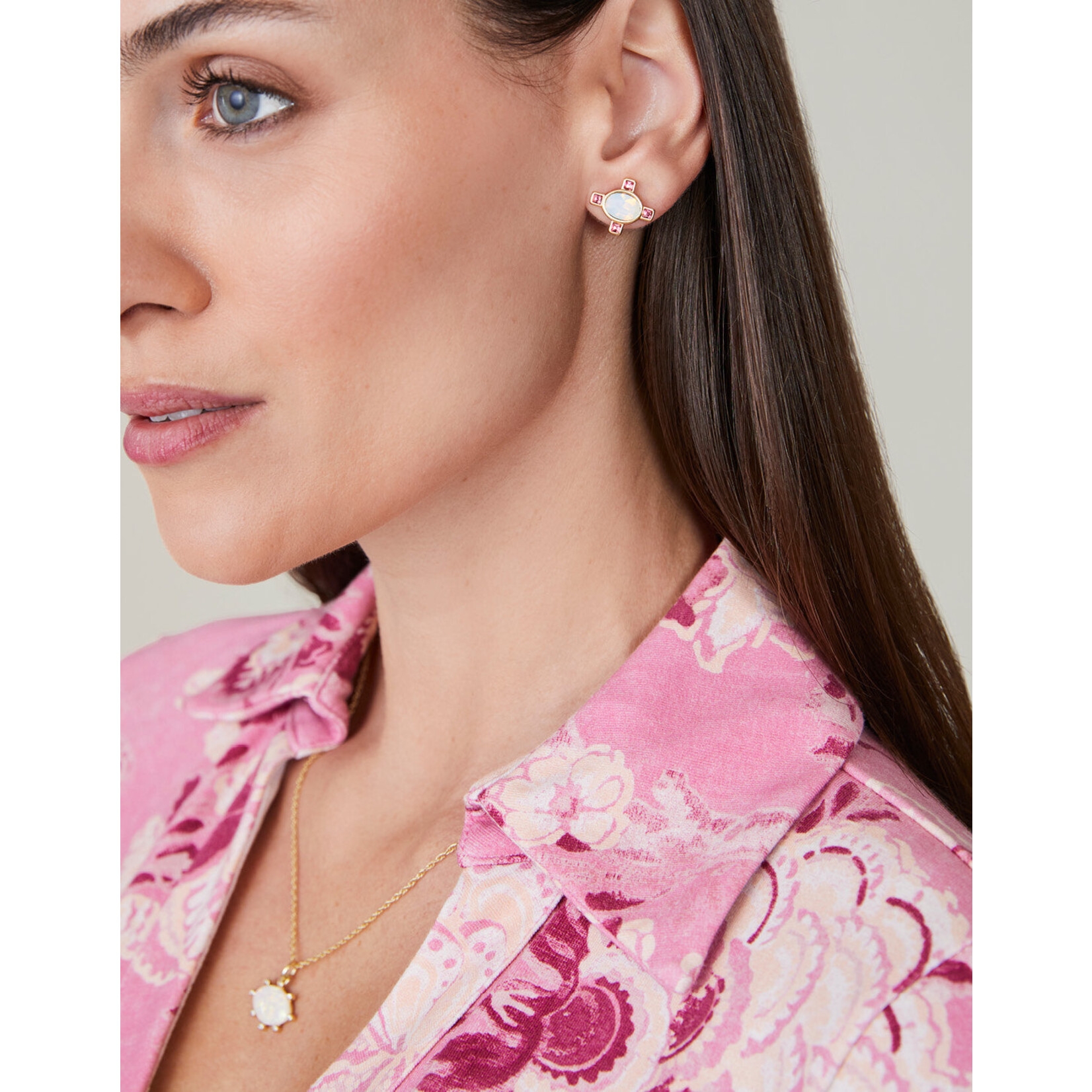 Spartina Duchess Stud Earrings White Opal