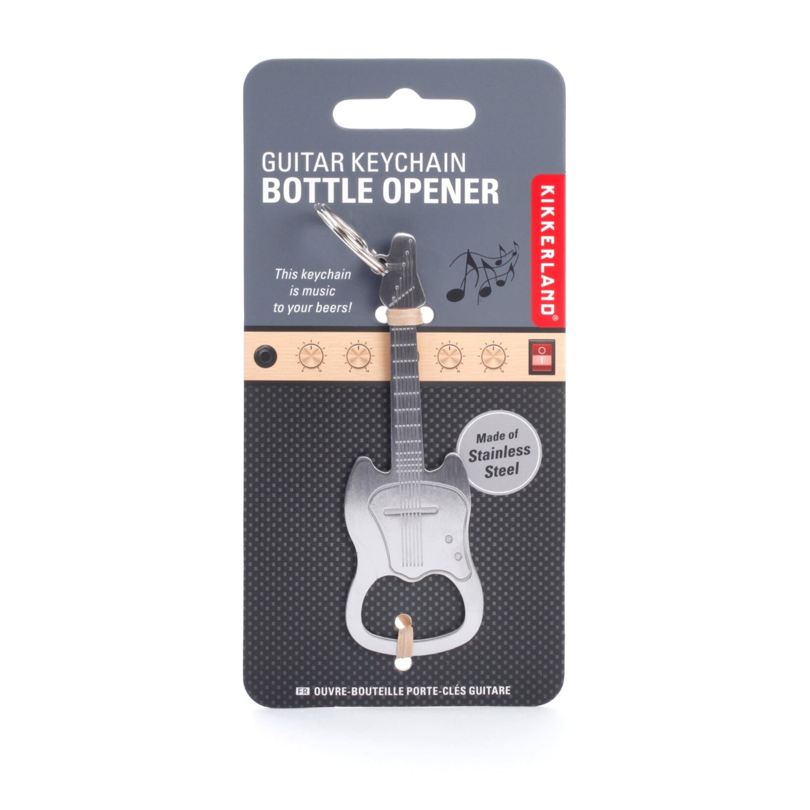 Kikkerland Guitar Keychain Bottle Opener