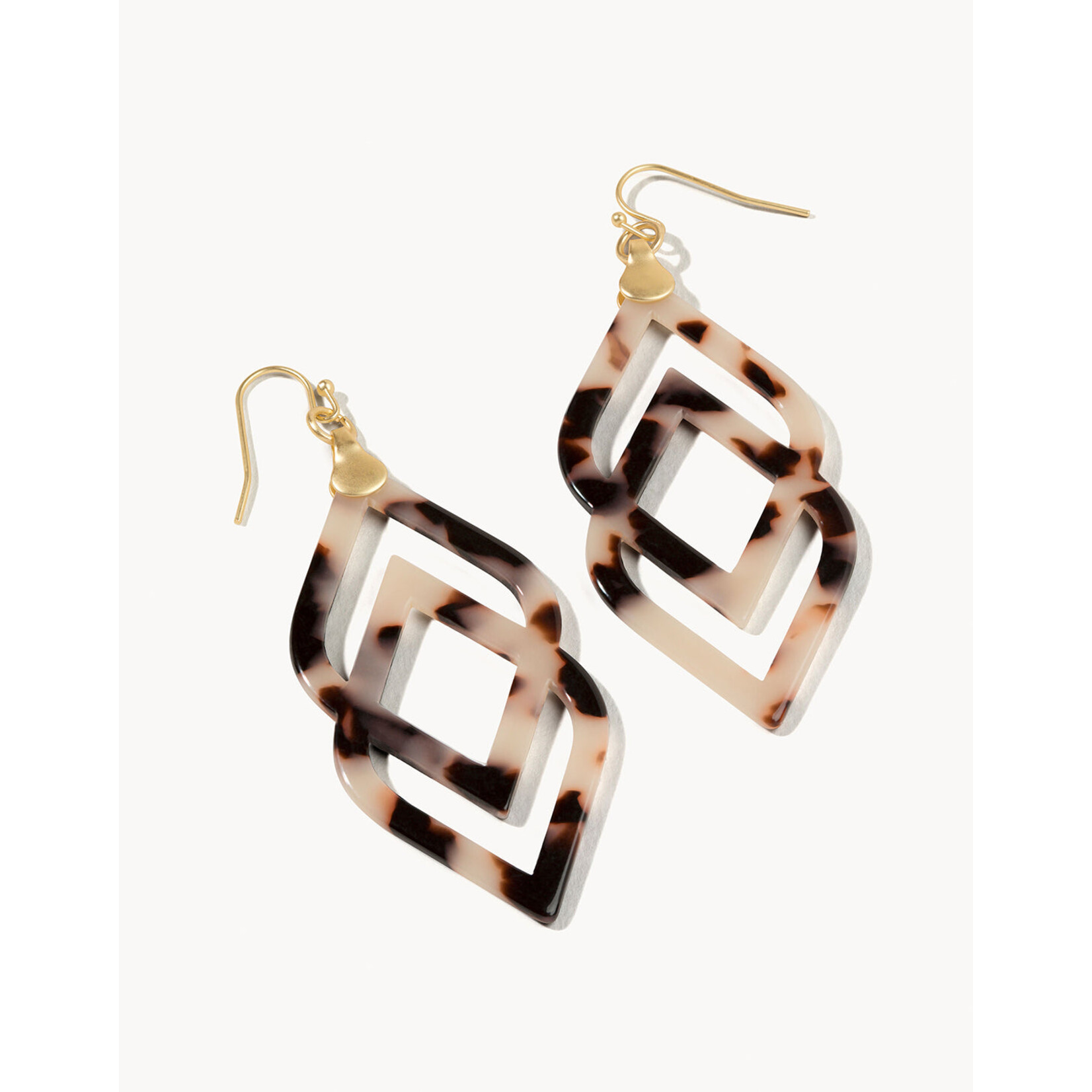 Spartina Deco Drama Earrings White Tortoise