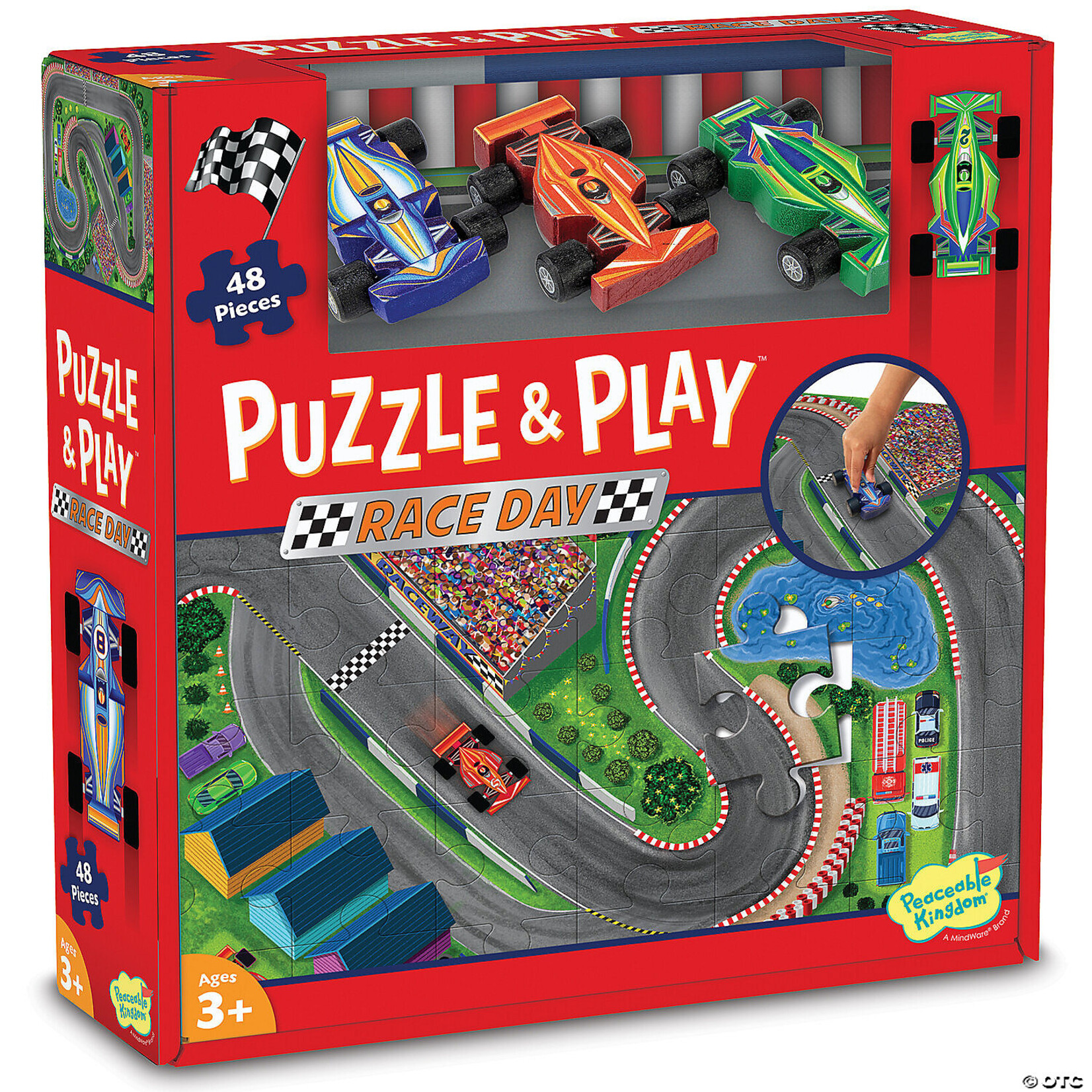 Mindware Puzzle & Play: Race Day Floor Puzzle