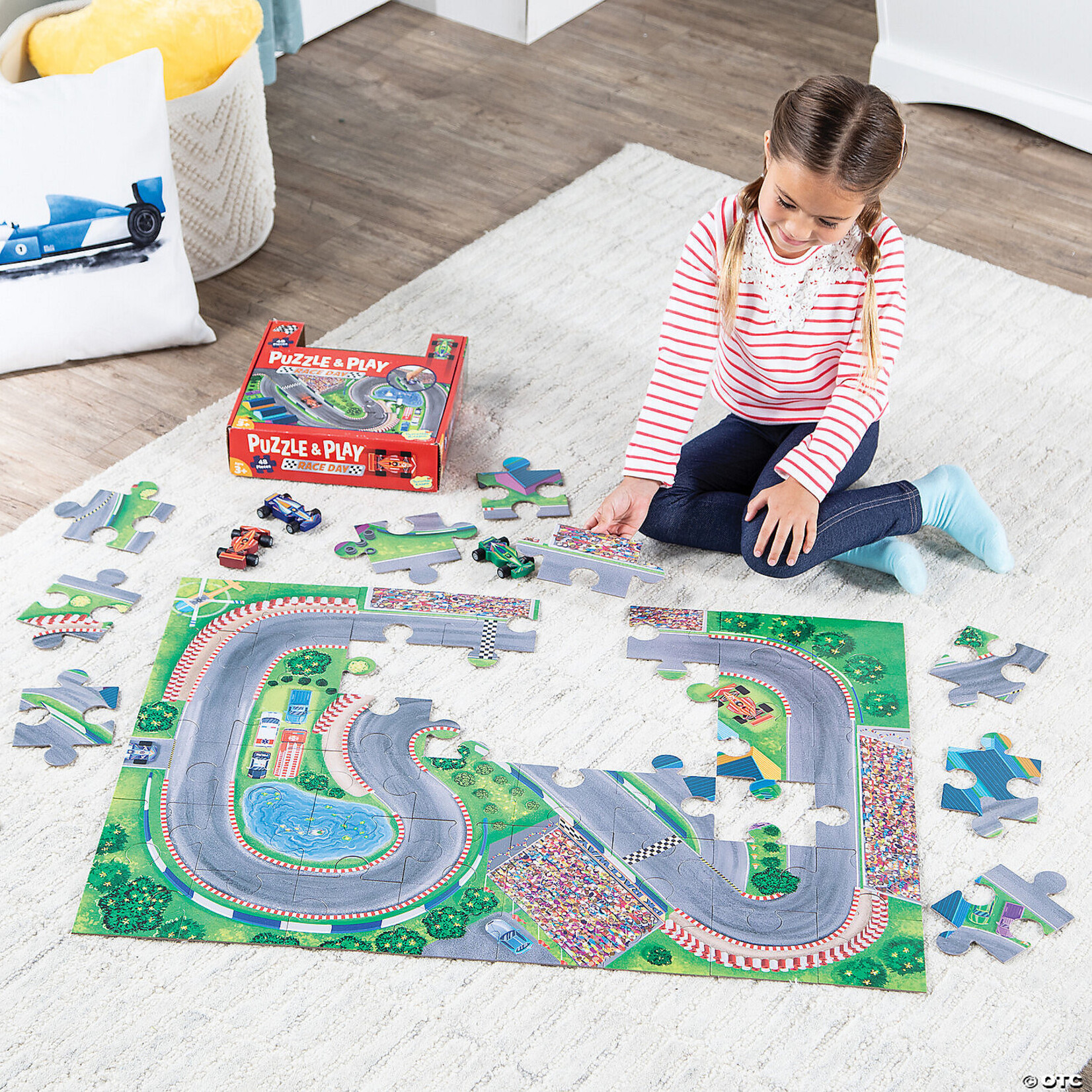 Mindware Puzzle & Play: Race Day Floor Puzzle