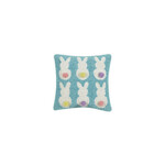 Peking Handicraft Bunny Backs Hook Pillow 10" x 10"