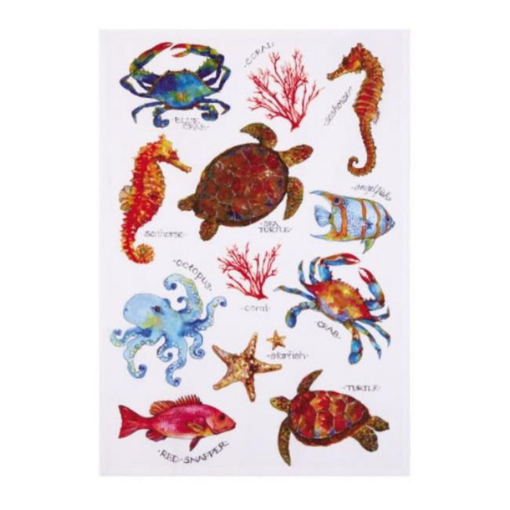 Peking Handicraft Field Guide Sea Life Dish Towel